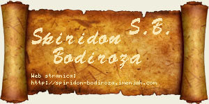 Spiridon Bodiroža vizit kartica